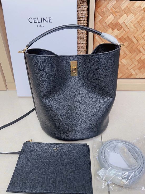 Celine Bucket 16 Leather Tote Bag 195573