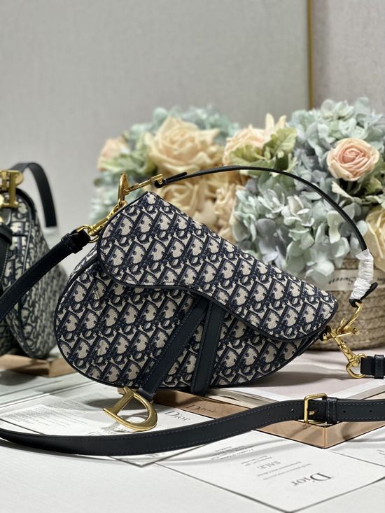Christian Dior Saddle Bag with Ethnic Style Strap #3351/#3397
