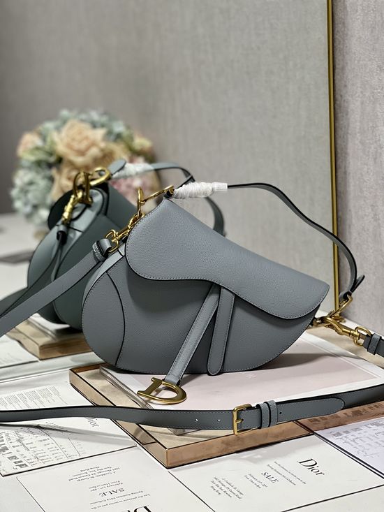 Christian Dior Saddle Bag Haze Blue Large 9700