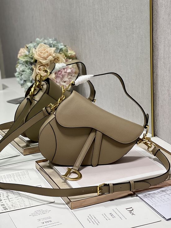 Christian Dior Saddle Bag Hazelnut Large Strap 3351