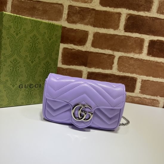 Gucci Handbag Original Leather Light Purple 476433