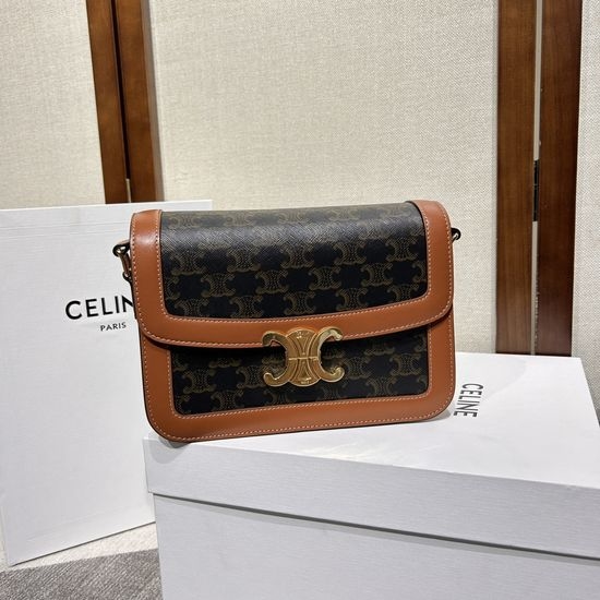 Celine Triomphe Canvas Medium Shoulder Bag 191242