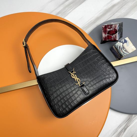Yves Saint Laurent Le 5A7 Croc-Embossed Shoulder Bag 657228