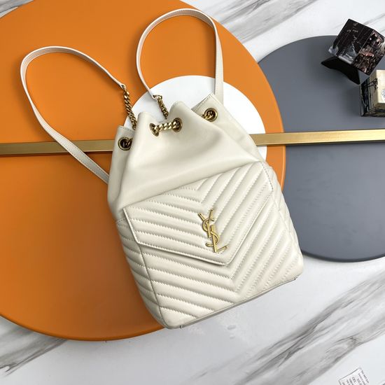 Yves Saint Laurent Lambskin Backpack 672609.Zx
