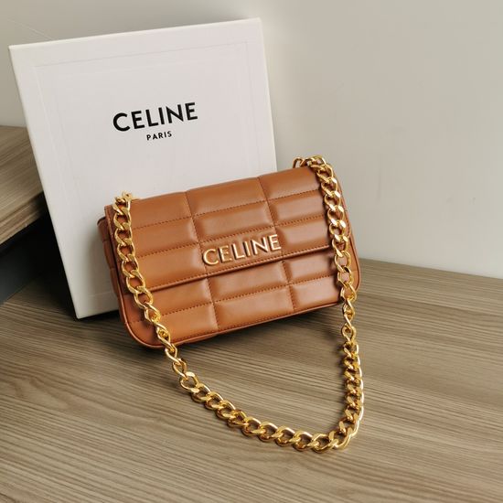 Celine Lambskin Chain Shoulder Bag 111273