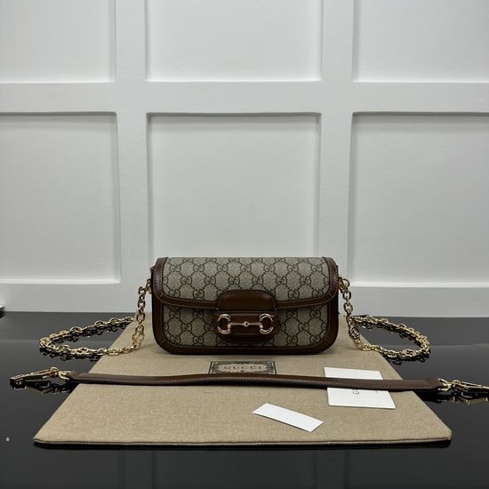 Gucci Horsebit 1955 GG Supreme Shoulder Bag 735178