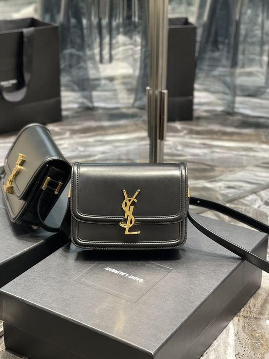 Yves Saint Laurent Solferino Black Gold Buckle Bag 634306