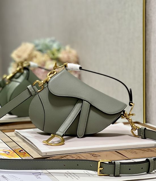 Christian Dior Saddle Bag Rock Grey Small 9699