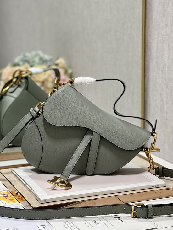 Christian Dior Saddle Bag Rock Grey Large 3351