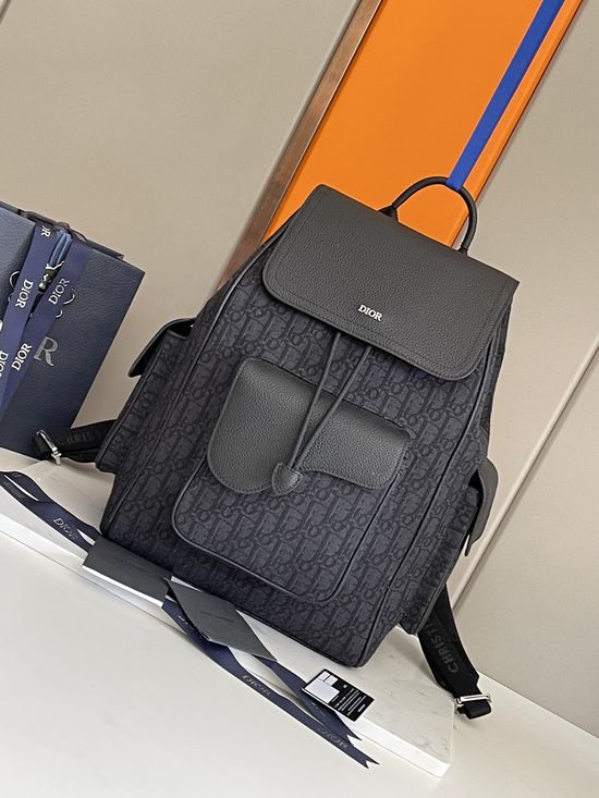 Christian Dior Saddle Backpack Oblique Print 880