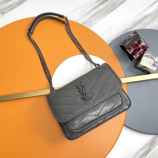 Yves Saint Laurent Niki Crinkled Leather Bag 533037