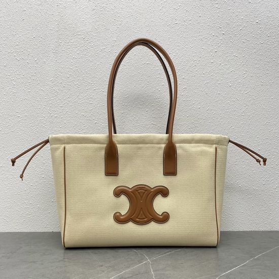 Celine Drawstring Tote Embossed Logo Bag 199973