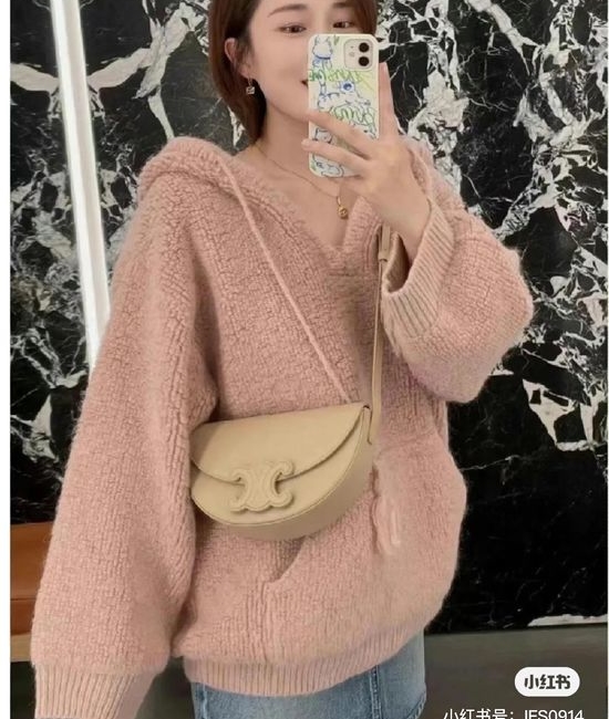 Celine Triomphe Leather Saddle Bag
