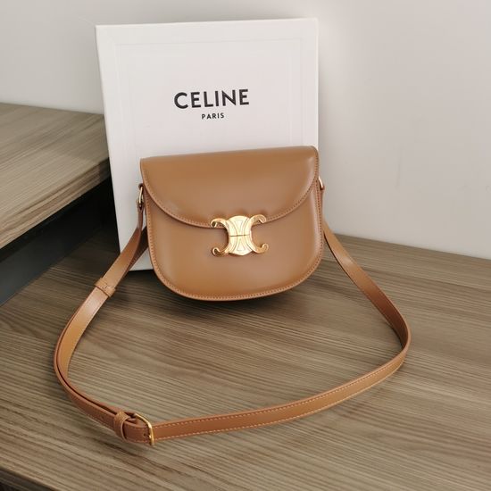Celine Triomphe Saddle Bag 110413 Bronze