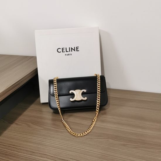 Celine Diamond Triomphe Chain Shoulder Bag 112183