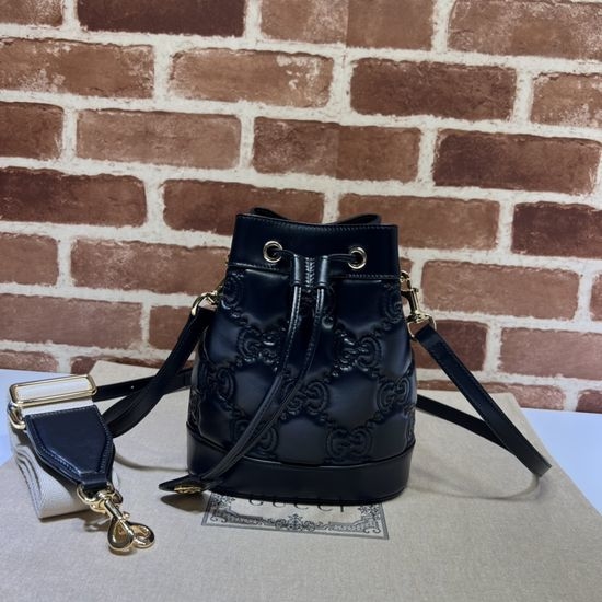 Gucci Embroidered G Leather Shoulder Bag 728231