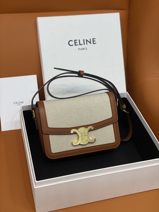 Celine Triomphe Canvas Medium Shoulder Bag 188423
