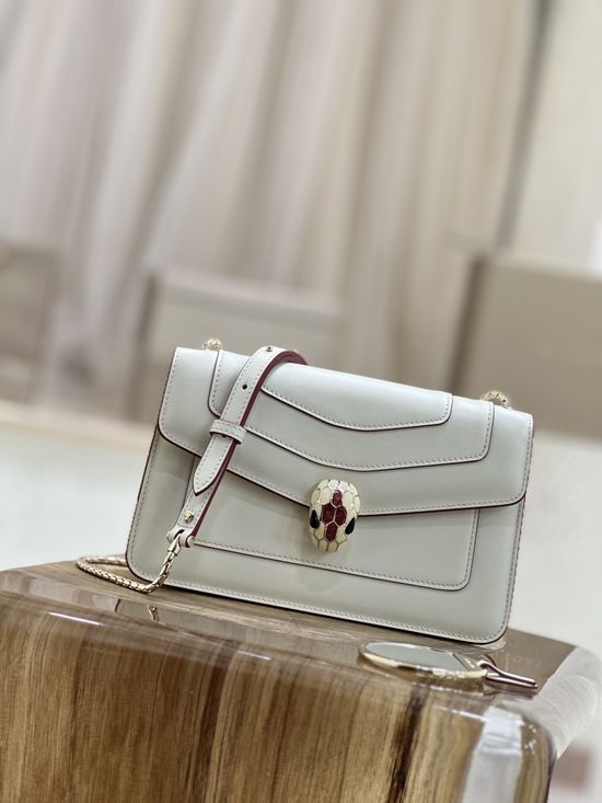 Bvlgari Serpenti Forever White with Pink Clutch 38102