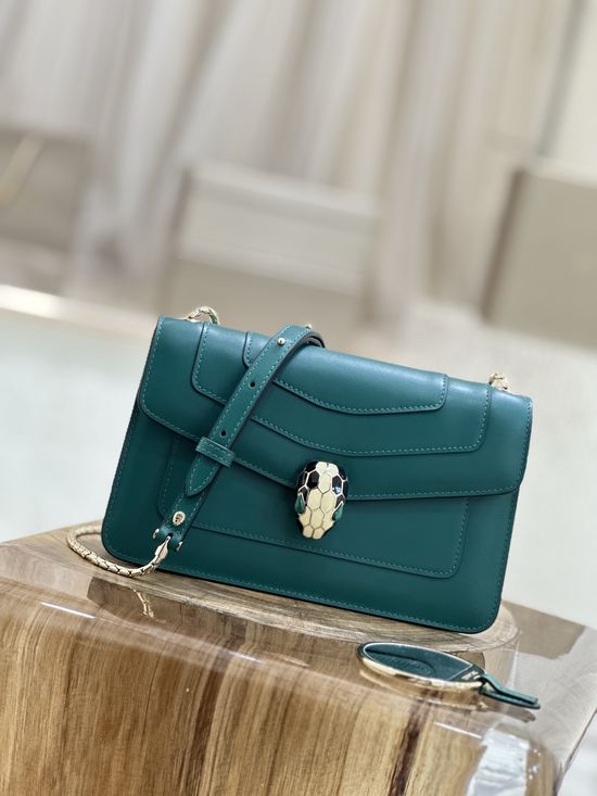 Bvlgari Serpenti Forever Emerald Green Clutch 38102