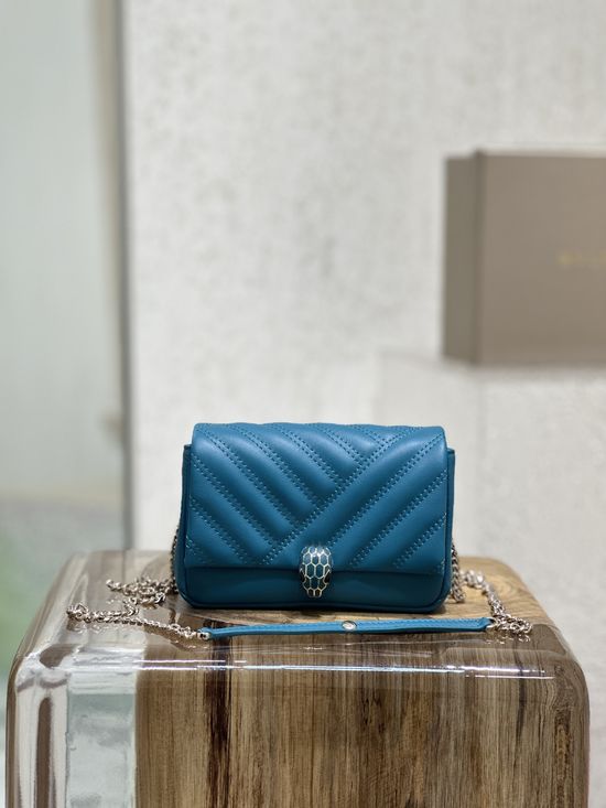 Bvlgari Serpenti Cabocho Mini Leather Chain Bag 288760