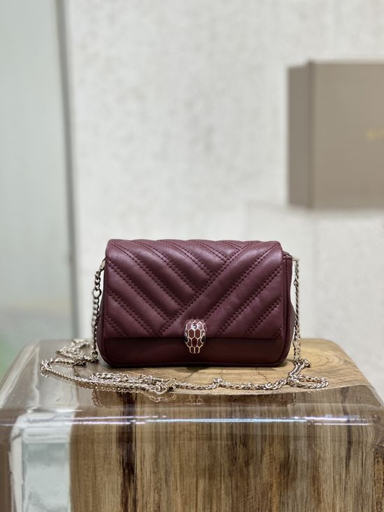 Bvlgari Serpenti Cabocho Mini Leather Chain Bag 288760