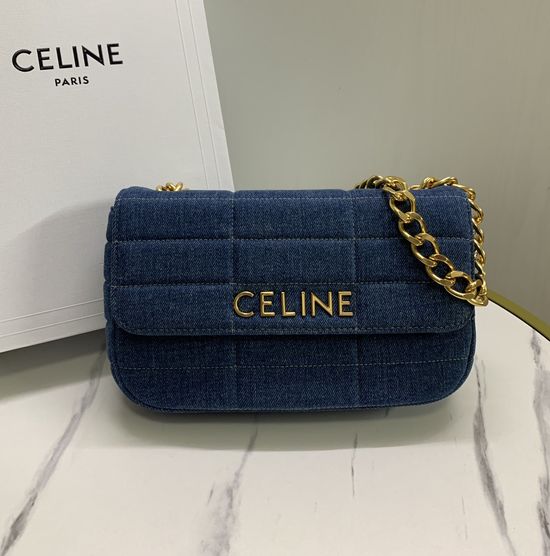 Celine Matelasse MONOCHROME Chain Shoulder Bag 111272
