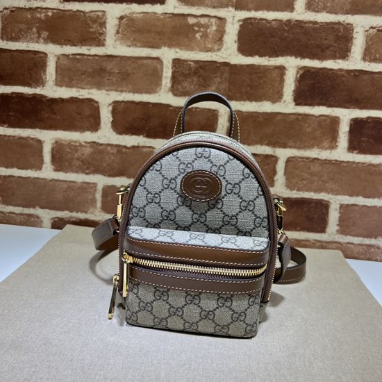 Gucci Handbag Brown Leather 725654