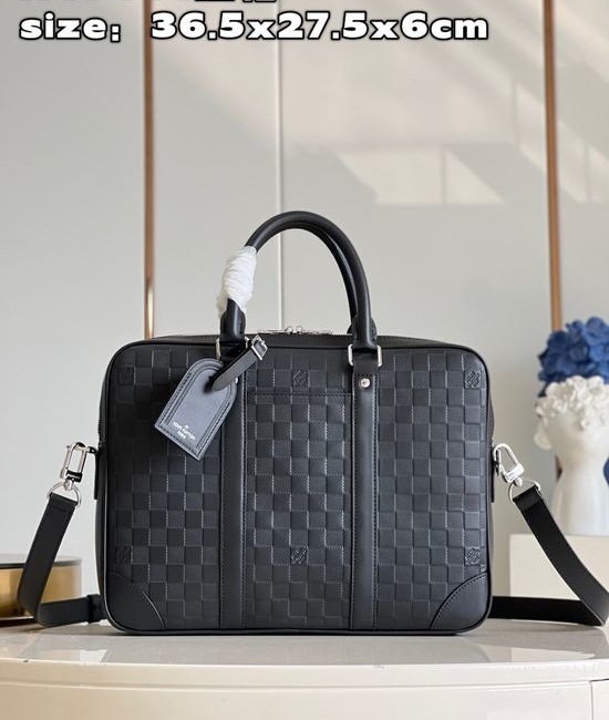 Louis Vuitton LV Voyage Briefcase with Damier Infini Leather N40444