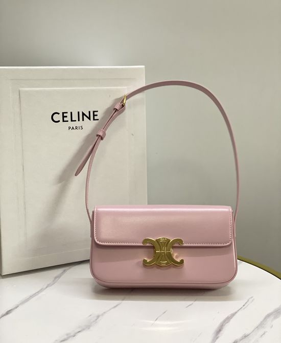 Celine Triomphe Shoulder Bag Sakura Pink 194143