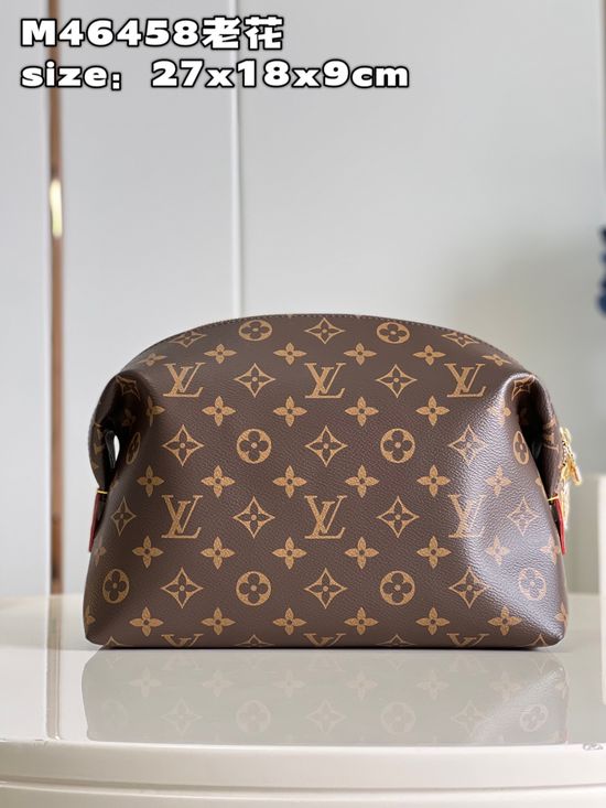 Louis Vuitton Monogram Cosmetic Pouch Coated Canvas M46458