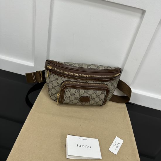 Gucci Handbag Original Leather Apricot Brown 733240