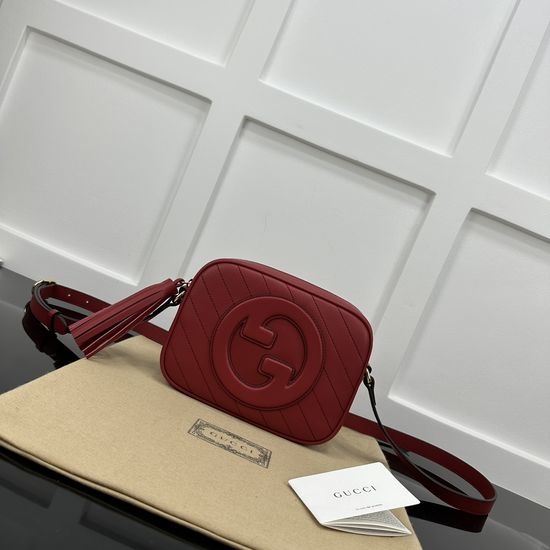 Gucci Large Handbag Red Leather 742360