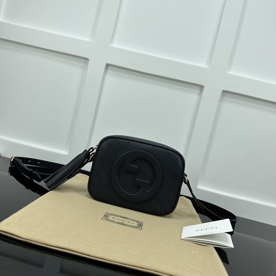 Gucci Dark Blue Leather Small Crossbody Bag 742360