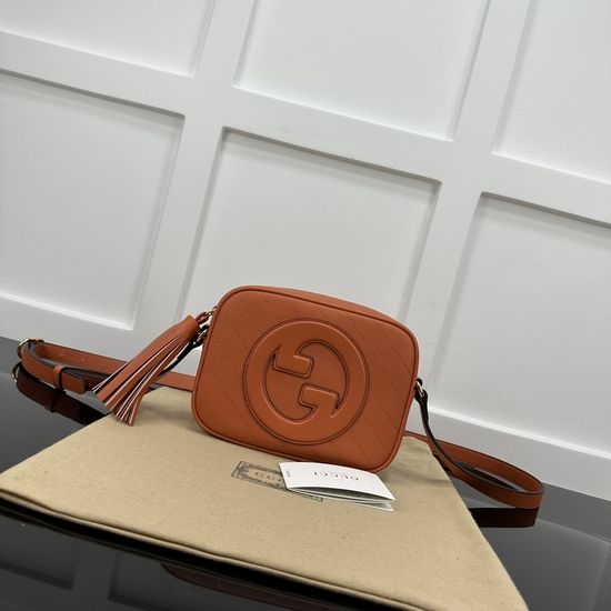 Gucci Large Bag Orange Leather 742360