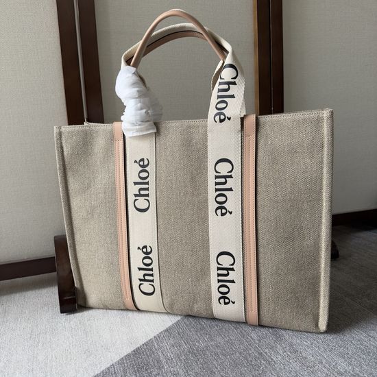Chloe Woody Canvas Tote Bag 6064