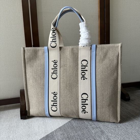 Chloe Woody Canvas Tote Bag 6064
