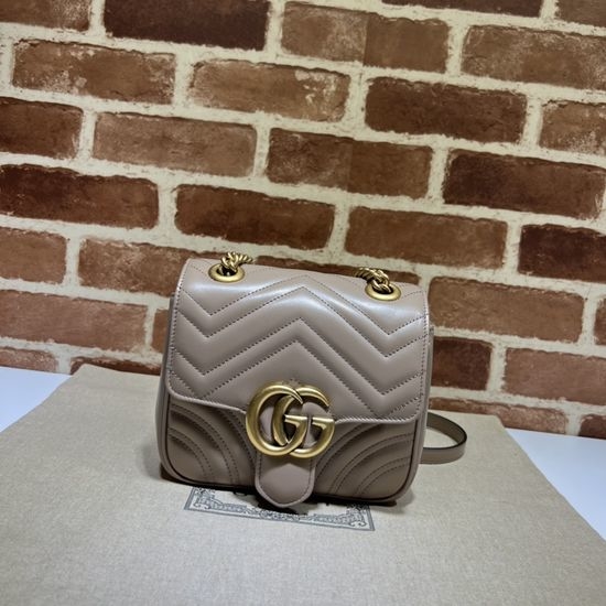 Gucci Milk Tea Leather Shoulder Bag 739682