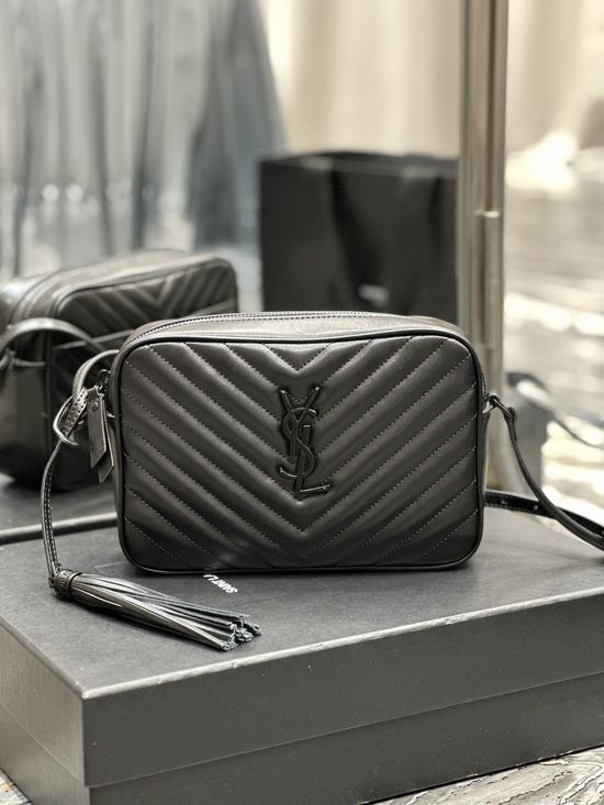 Yves Saint Laurent Lou Camera Bag Black Hardware 520534-1