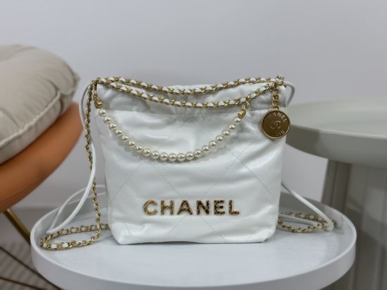 Chanel Mini Trash Bag with Pearl Chain 3980