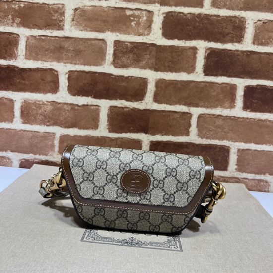 Gucci Brown Leather Shoulder Bag 723762