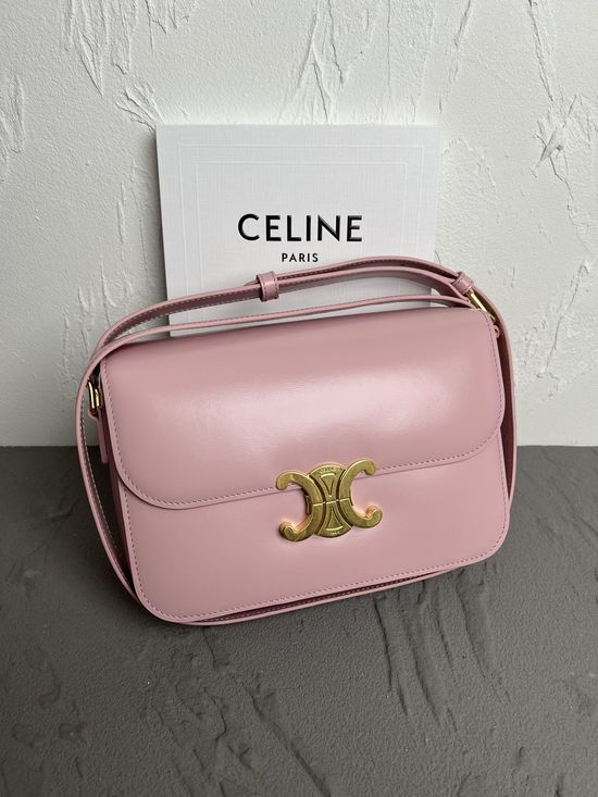 Celine Triomphe Classic Leather Shoulder Bag 187366