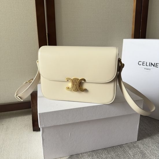 Celine Triomphe Retro Leather Shoulder Bag 187363