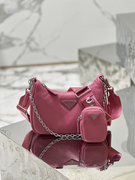 Prada Lambskin Shoulder Bag 1BH204
