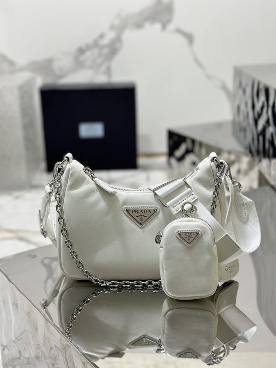 Prada Lambskin Shoulder Bag 1BH204
