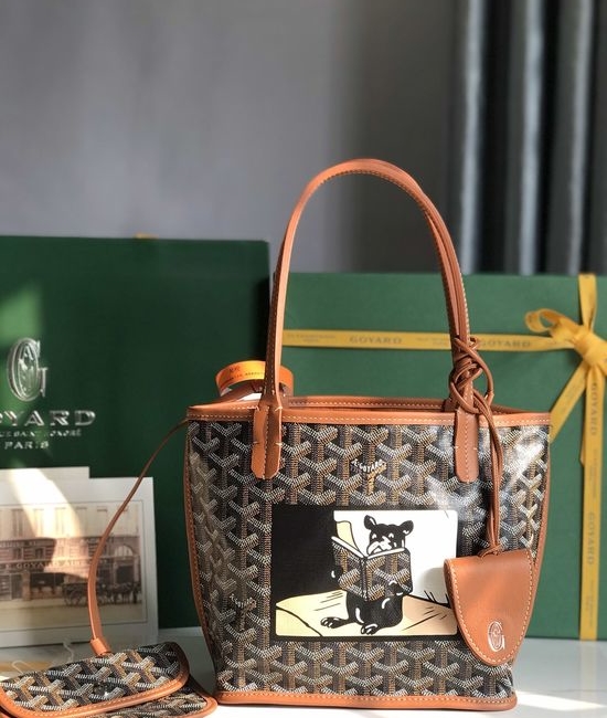 Goyard Anjou Mini Painted French Bulldog Bag 020660