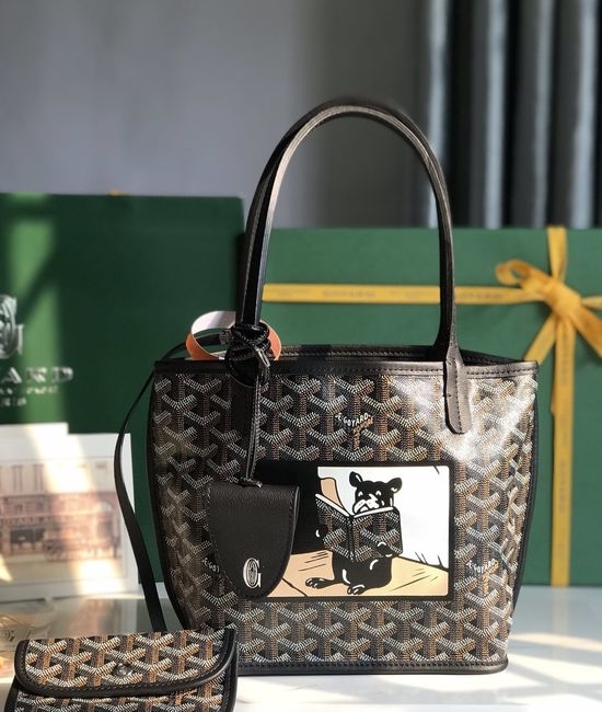 Goyard Anjou Mini Painted French Bulldog Bag 020660
