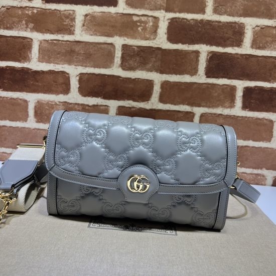 Gucci Shoulder Bag Grey Embroidered G 724529