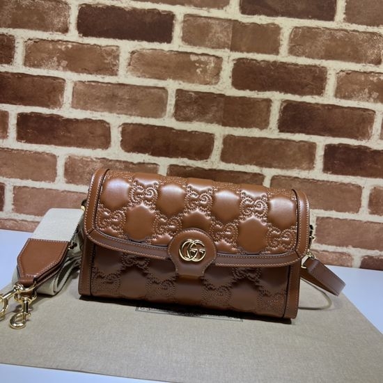 Gucci Shoulder Bag Brown Embroidered G 724529
