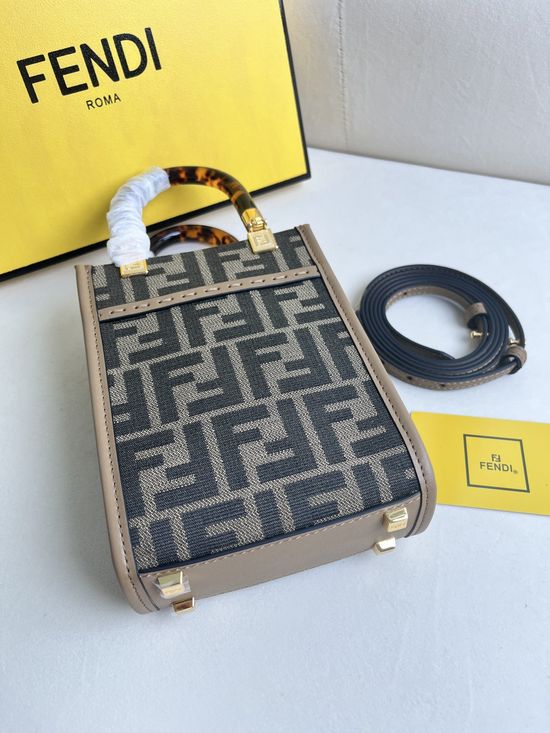 Fendi Sunshine FF Jacquard Mini Tote Bag 208