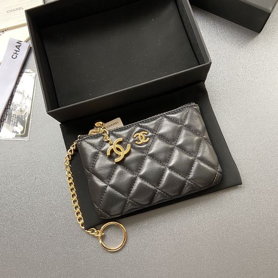 Chanel Small Lambskin Bag Gold Buckle A50168